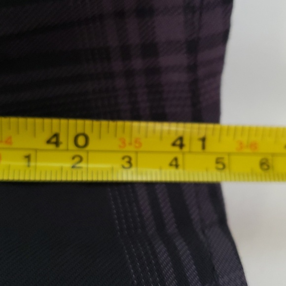 Torrid Button Down Shirt Kimono 1X Black Gray Plaid Long Sleeve Pockets Layering - Picture 11 of 16